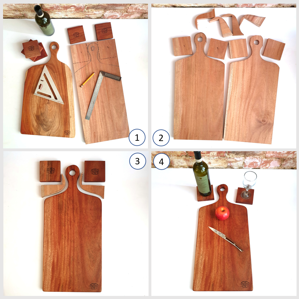 Artisanal Board & Coaster Set — ARTHUR ZAARO Sustainable Singapore